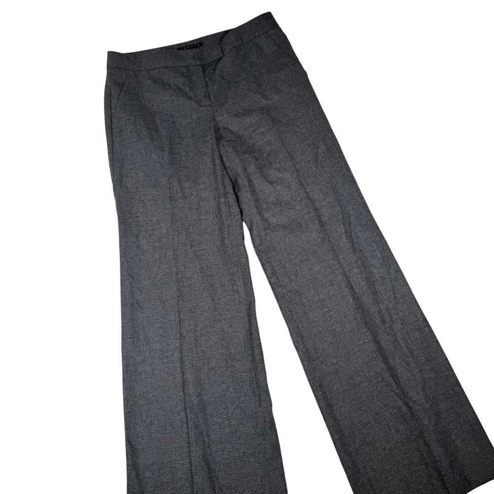 Theory Nadra Pants Women 6 Gray Wide Leg Wool Blend Trousers 90871213 Excellent